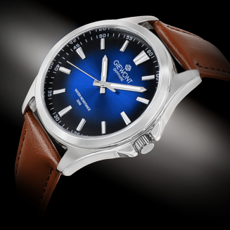 Zegarek Męski Giewont Elegance Sapphire Brązowo Niebieski GW5160-A4 - 2