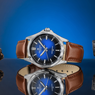 Zegarek Męski Giewont Elegance Sapphire Brązowo Niebieski GW5160-A4 - 5