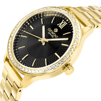 Zegarek Damski Giewont Sapphire Złoto Czarny GW1140-B4 - 2