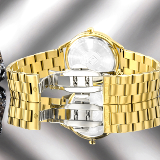 Zegarek Damski Giewont Sapphire Złoto Czarny GW1140-B4 - 8