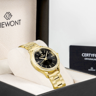 Zegarek Damski Giewont Sapphire Złoto Czarny GW1140-B4 - 9