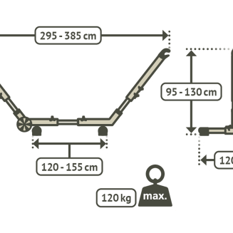  La Siesta Mediterráneo Crème double or single hammock stand - 3