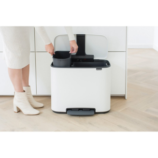 Kosz na śmieci Brabantia Bo 23+11l biały - 5