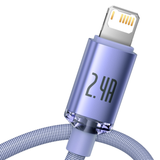 Kabel BASEUS Crystal Shine USB-A-Lightning 2m (fioletowy) - 3