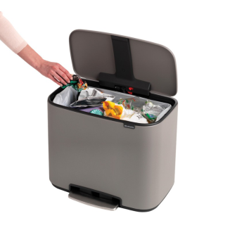 Kosz na śmieci Brabantia Bo Mineral 36l szary - 3