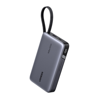 Powerbank 20000mAh Ugreen PB551, 145W, USB + USB-C, wbudowany kabel (szary) - 2