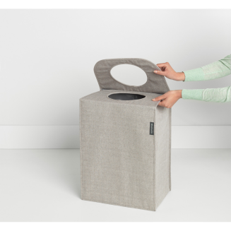 Składany kosz na pranie Brabantia 55l szary - 2