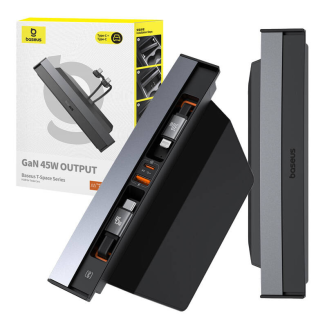 Hub BASEUS T-Space USB-C-Lightning (czarny) - 9