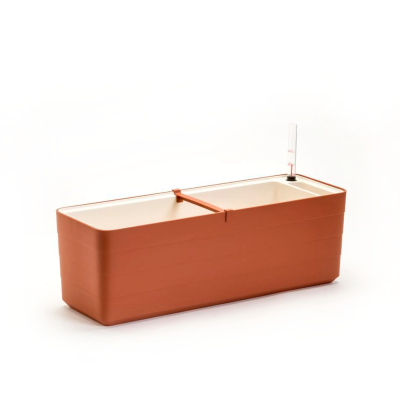 Donica samo-nawadniająca prostokątna Urbalive Berberis 60x20 cm cynamonowy