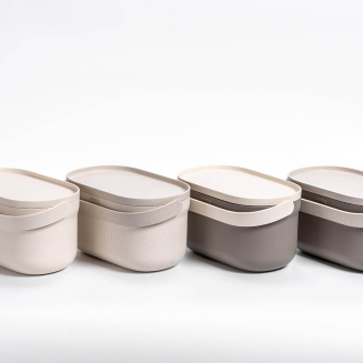 PLASTIA Pojemnik na bioodpady z ramką 3.1 ltr kremowy - 2