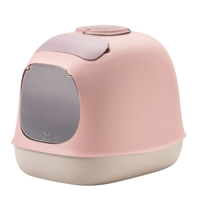 Zakryta kuweta dla kota United Pets Minu różowo-taupe
