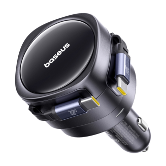  BASEUS Enjoyment Max 60W 2xUSB-C Car Charger (Black) - 5