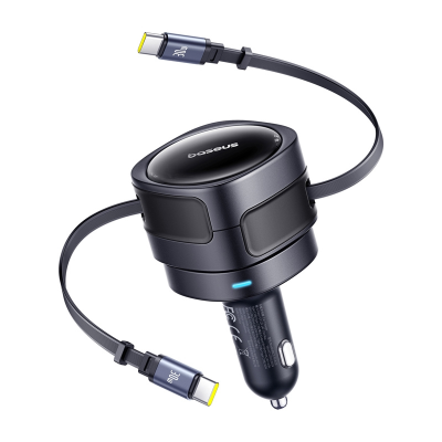 Ładowarka samochodowa BASEUS Enjoyment Max 60W 2xUSB-C (czarna)