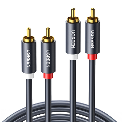 Przewód 2RCA (Cinch) do 2RCA (Cinch) UGREEN  AV104 3m (czarny)