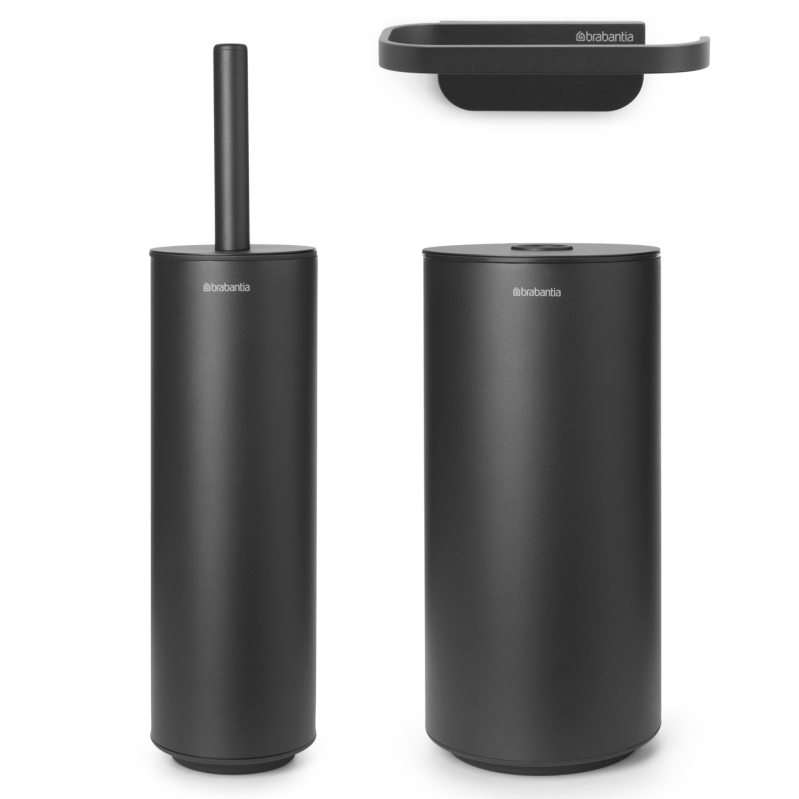 Zestaw trzech akcesoriów toaletowych Brabantia MindSet Grey