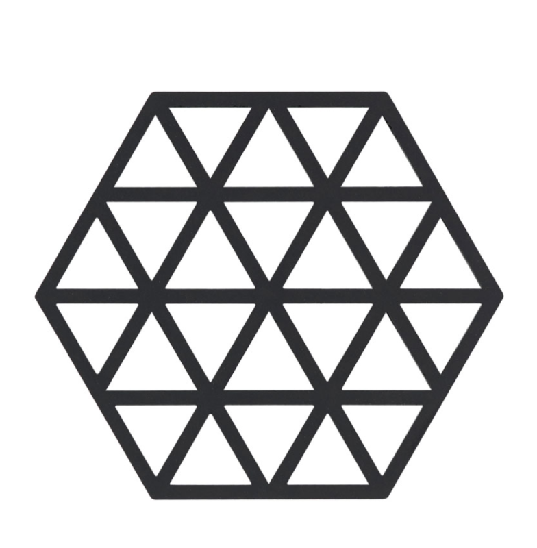  Zone Denmark Triangles Black Dish Mat 16x14 cm