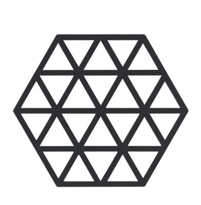  Zone Denmark Triangles Black Dish Mat 16x14 cm