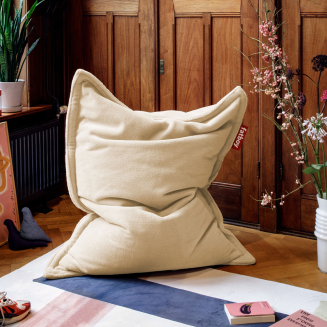 Pufa Fatboy Original Slim Teddy Off White 155x120 cm - 6