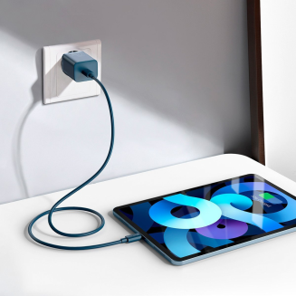 BASEUS Super Si 20W Wall Charger + USB-C-Lightning 1m (Blue) - 8