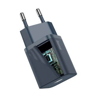 BASEUS Super Si 20W Wall Charger + USB-C-Lightning 1m (Blue) - 6