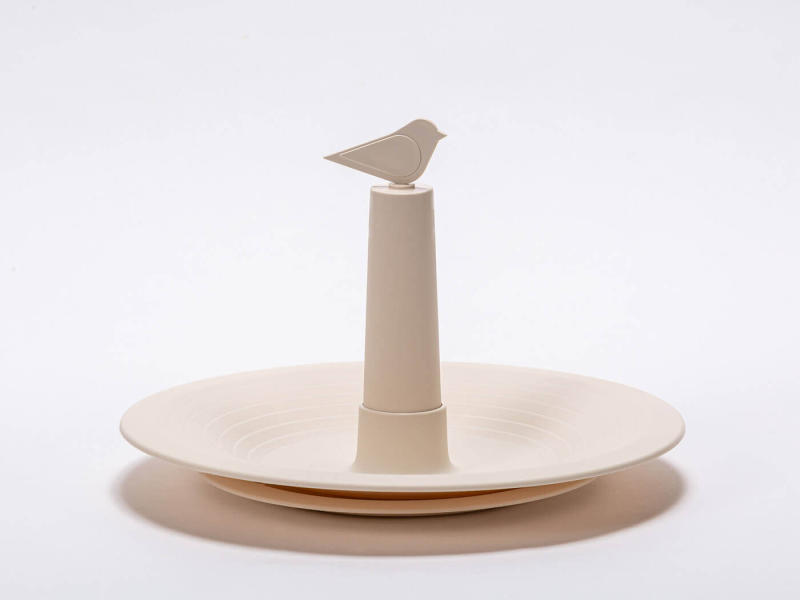 PLASTIA FINCH Karmnik dla ptaków 32 cm beżowy