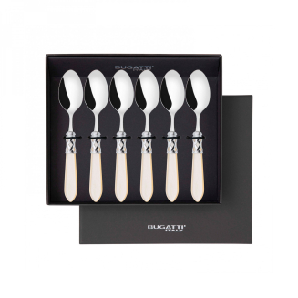 Komplet 6 łyżeczek do kawy Casa Bugatti Aladdin Ivory/Steel - 2