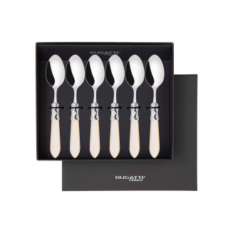Komplet 6 łyżeczek do kawy Casa Bugatti Aladdin Ivory/Steel - 2