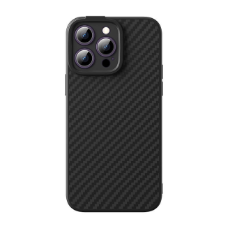 Zestaw ochronny BASEUS Synthetic Fiber iPhone 14 Pro (czarne) - 2