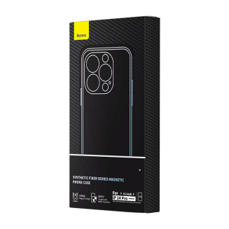 Zestaw ochronny BASEUS Synthetic Fiber iPhone 14 Pro (czarne) - 6