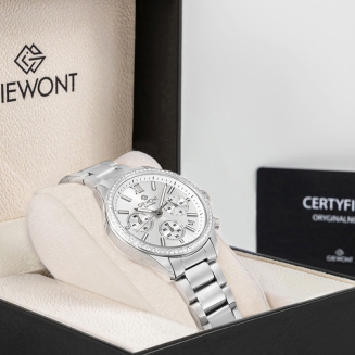 Zegarek Damski Giewont Sapphire Srebrny GW3670-B1 - 9