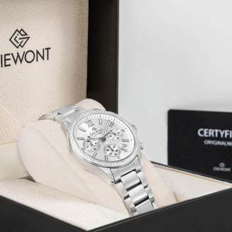 Zegarek Damski Giewont Sapphire Srebrny GW3670-B1 - 9