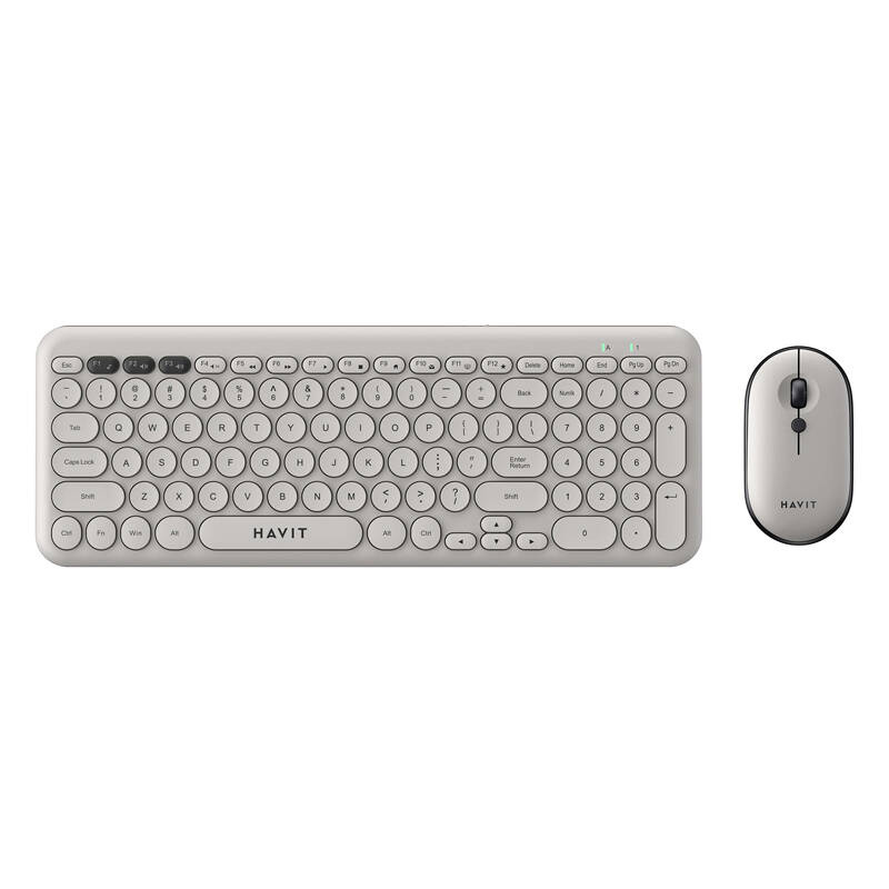 Bezprzewodowy zestaw gamingowy 2w1 Havit KB254GCM klawiatura + mysz (szary) (QWERTY)