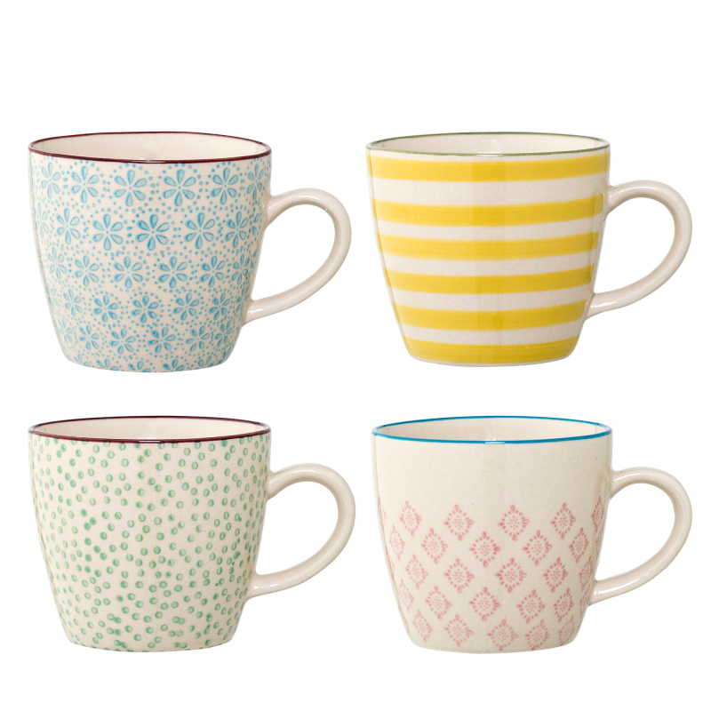 Komplet 4 kubków Bloomingville Patrizia 220 ml | SZYBKA WYSYŁKA 24H | BESTSELLER