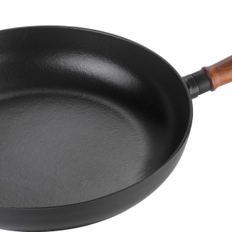 Patelnia żeliwna z drewnianym uchwytem Staub 28 cm - 2