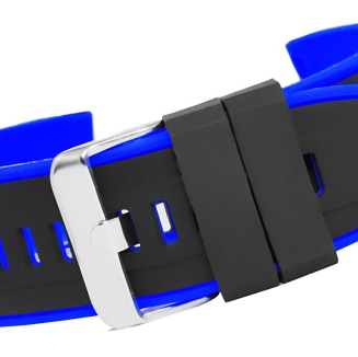 Pasek silikonowy CZARNO-GRANATOWY U22-20-3 - 2