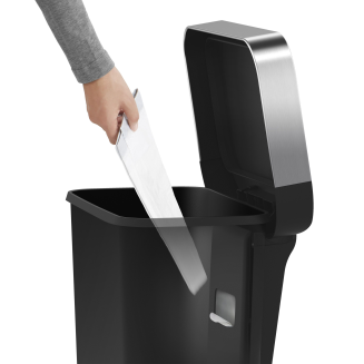 Kosz z kieszenią na worki Simplehuman 45l czarny - 2
