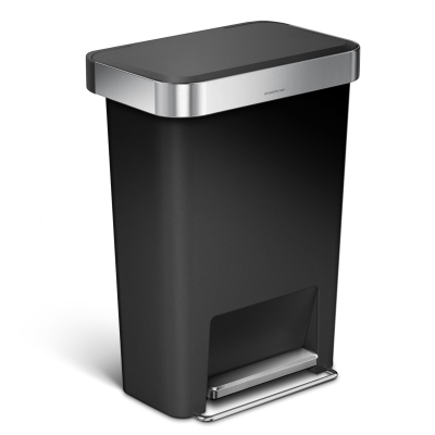  Simplehuman Liner Pocket basket with a pocket for bags, 45l, black