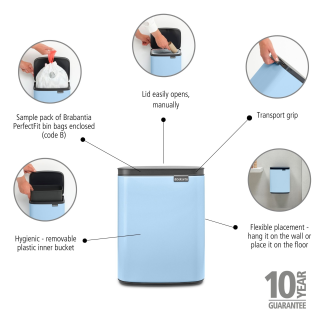 Kosz Brabantia Bo 7l Dreamy Blue - 17