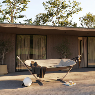 Hamak ze stojakiem taupe SACKit Cobana Hammock Alu Kirra Sand - 2