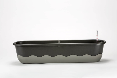PLASTIA MARETA Donica samonawadniająca prostokątna 80x20 cm szary