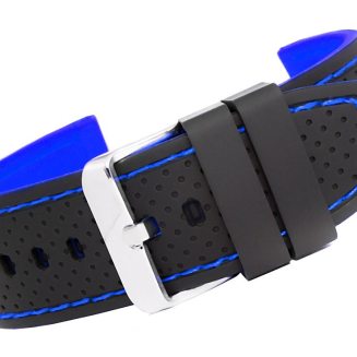 Pasek silikonowy CZARNO-GRANATOWY U17-22-4 - 2