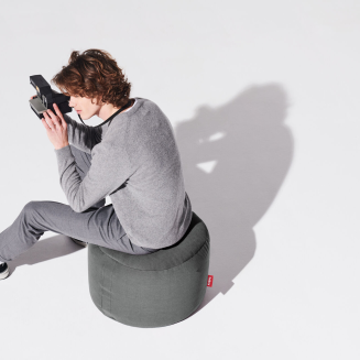 Pufa Fatboy Point Canvas Charcoal Grey ⌀50x35 cm - 4