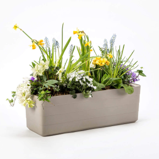 Donica samo-nawadniająca prostokątna Urbalive Berberis biały 60x20 cm - 5