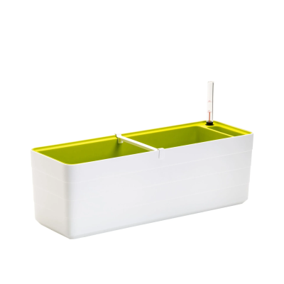 Donica samo-nawadniająca prostokątna Urbalive Berberis biały 60x20 cm