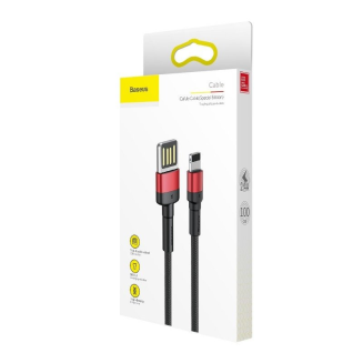 Kabel BASEUS Cafule USB-A-Lightning 1m dwustronny (czarno-czerwony) - 3