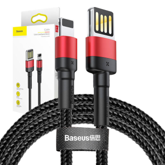 Kabel BASEUS Cafule USB-A-Lightning 1m dwustronny (czarno-czerwony) - 4