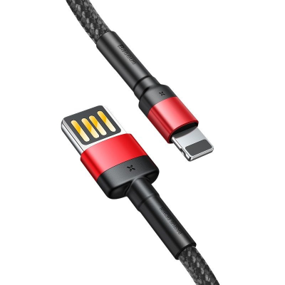 Kabel BASEUS Cafule USB-A-Lightning 1m dwustronny (czarno-czerwony)