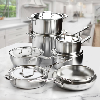 Patelnia sauté z 2 uchwytami i pokrywką Demeyere 5 Plus 24 cm - 5