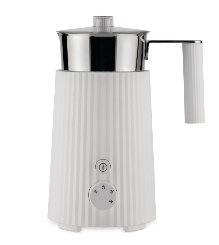 Alessi Plisse milk frother white