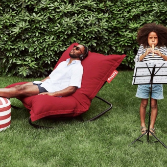 Combi deal: Rock 'n Roll Black + Fatboy The Original Outdoor Red Pouffe - 7